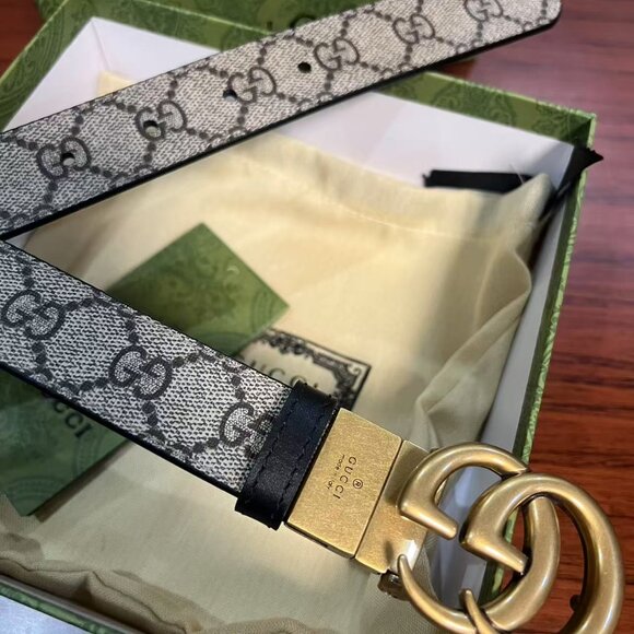 Gucci Double G Reversible Belt Sz 95cm - Picture 7 of 7